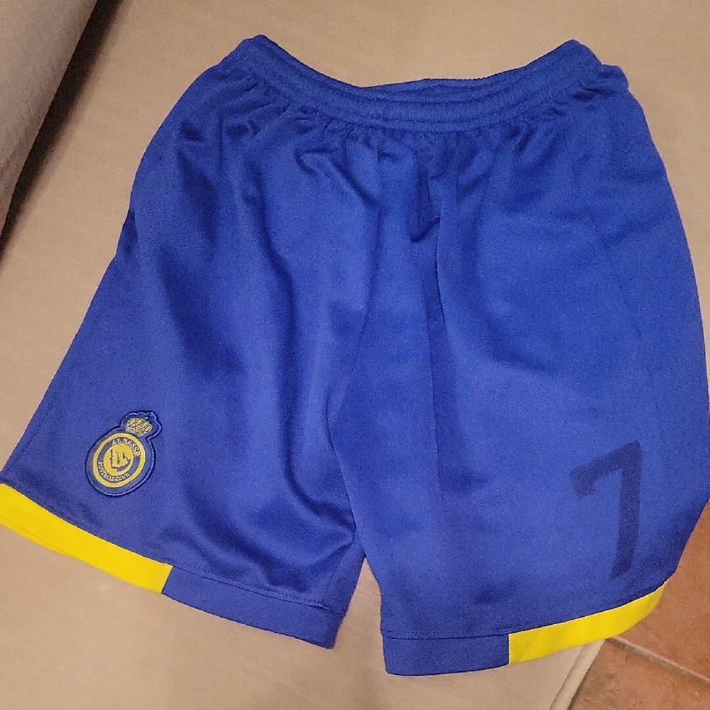 Blue and Yellow Athletic Shorts